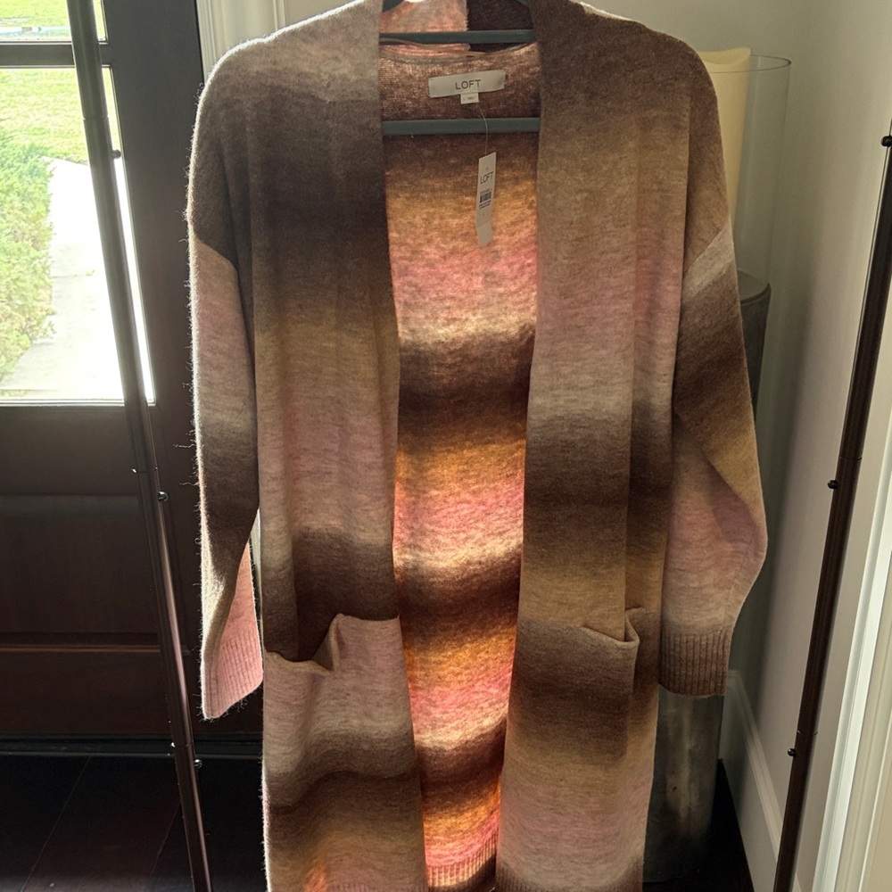 LOFT Women's Multicolor Gradient Cardigan